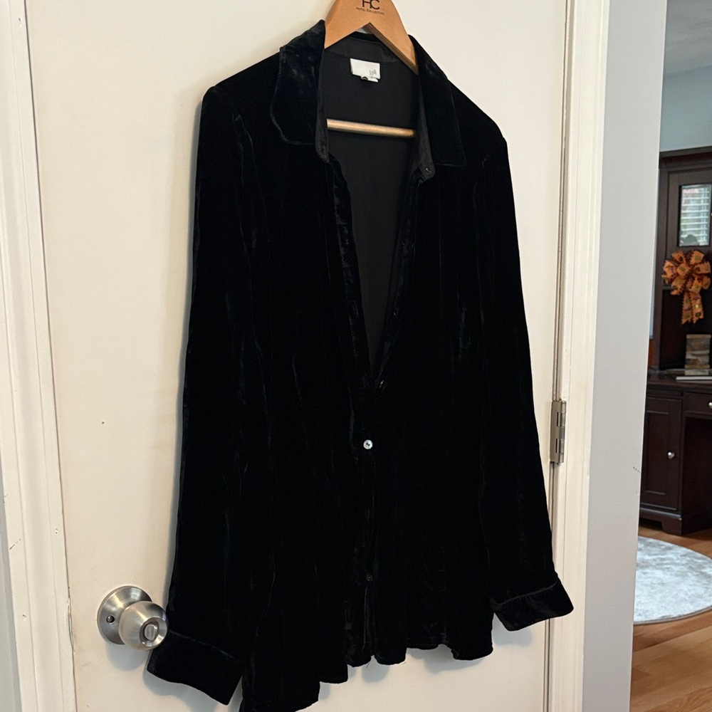 J. Jill Black Long Sleeve Top